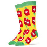 Oooh Yeah! Socks Men's Crew Socks - Holy Sriracha! - FreeShippingAllOrders.com