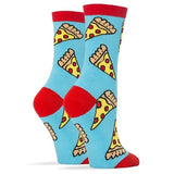 Oooh Yeah! Socks Women's Crew Socks - Pizza Party - FreeShippingAllOrders.com