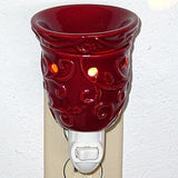 Plug - In Tart Burner - Burgundy Design - FreeShippingAllOrders.com