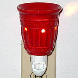 Plug - In Tart Burner - Red Columns - FreeShippingAllOrders.com