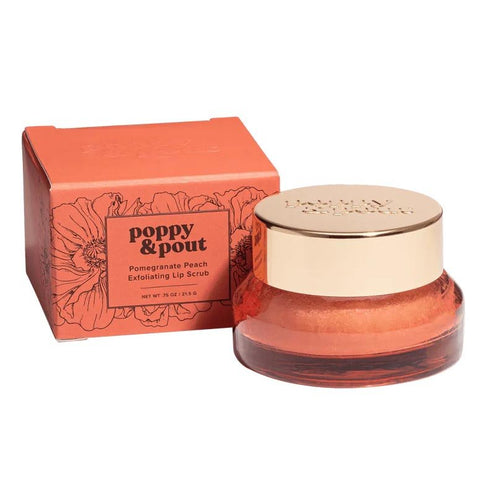 Poppy & Pout Lip Scrub 0.75 Oz. - Pomegranate Peach - FreeShippingAllOrders.com