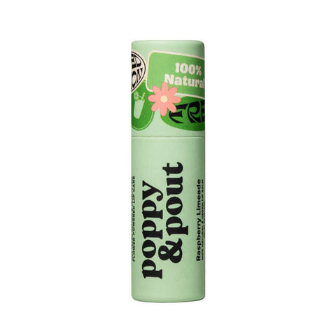 Poppy & Pout Vegan Lip Balm 0.3 Oz. - "Sunny Daze" Raspberry Limeade - FreeShippingAllOrders.com