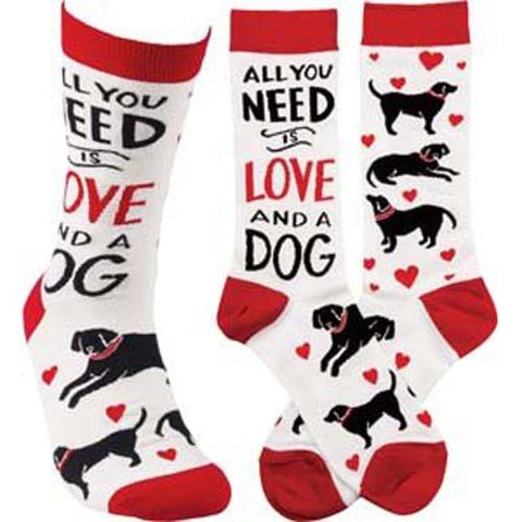 Primitives by Kathy Socks - All You Need Is Love And A Dog - FreeShippingAllOrders.com