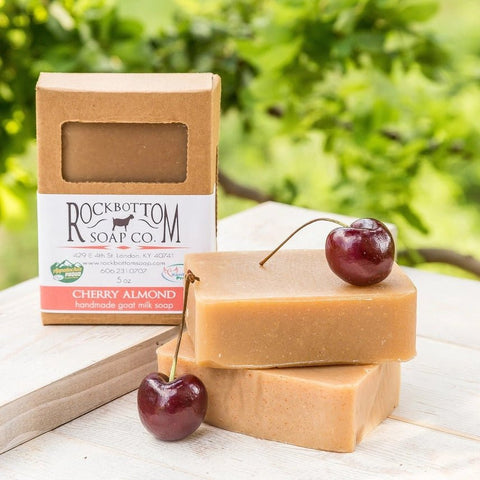 Rock Bottom Goat Milk Soap 5 Oz. - Cherry Almond - FreeShippingAllOrders.com