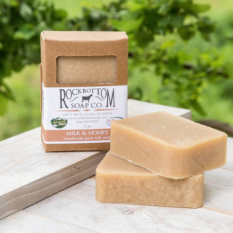 Rock Bottom Goat Milk Soap 5 Oz. - Milk & Honey - FreeShippingAllOrders.com