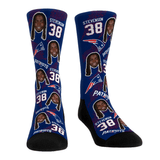 Rock 'Em Socks - Rhamondre Stevenson - New England Patriots - Football Guy - FreeShippingAllOrders.com