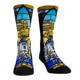 Rock 'Em Socks Star Wars - R2-D2 & C-3PO - Stained Glass - FreeShippingAllOrders.com