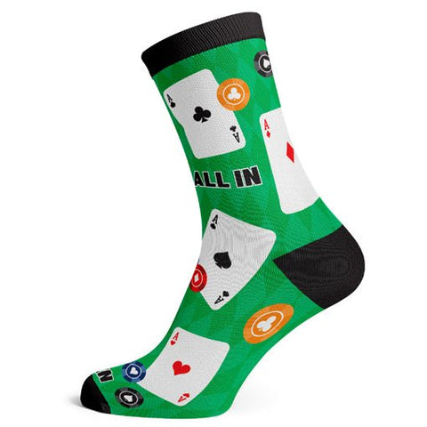 Sock Atomica Unisex Cotton Blend Socks - All in the Cards - FreeShippingAllOrders.com