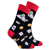 Socks n Socks Men's Crew Socks - Card Table - FreeShippingAllOrders.com