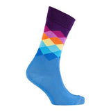 Socks n Socks Men's Crew Socks - Dream Blue Diamond - FreeShippingAllOrders.com