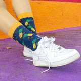 Socks n Socks Women's Crew Socks - Pineapple - FreeShippingAllOrders.com