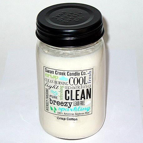 Swan Creek 100% Soy 24 Oz. Jar Candle - Crisp Cotton - FreeShippingAllOrders.com