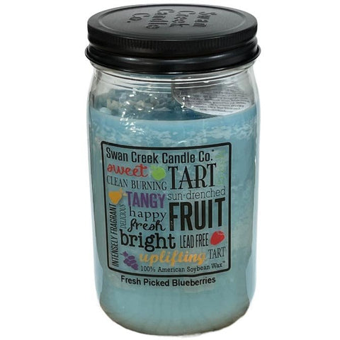 Swan Creek 100% Soy 24 Oz. Jar Candle - Fresh Picked Blueberries - FreeShippingAllOrders.com