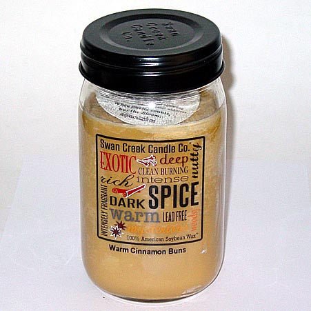 Swan Creek 100% Soy 24 Oz. Jar Candle - Warm Cinnamon Buns - FreeShippingAllOrders.com