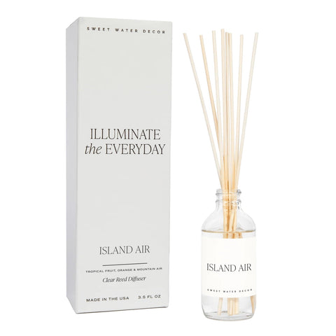 Sweet Water Decor Clear Reed Diffuser 3.5 Oz. - Island Air - FreeShippingAllOrders.com