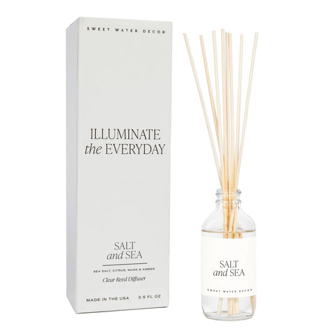 Sweet Water Decor Clear Reed Diffuser 3.5 Oz. - Salt and Sea - FreeShippingAllOrders.com