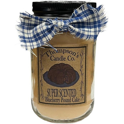 Thompson’s Candle Co. Mason Jar Candle 12 oz. - Blueberry Pound Cake - FreeShippingAllOrders.com