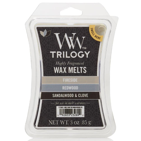 Woodwick Wax Melt 3 Oz. Trilogy - Warm Woods - FreeShippingAllOrders.com