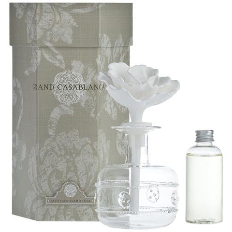 Zodax Grand Casablanca Porcelain Diffuser 6.8 Oz. - Tahitian Gardenia - FreeShippingAllOrders.com