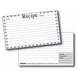 Labeleze Recipe Cards with Protective Covers 4 x 6 - Blue Hearts at FreeShippingAllOrders.com - Labeleze - Recipe Cards