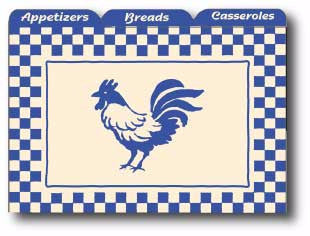 Labeleze Recipe Card Dividers 4 x 6 - Rooster at FreeShippingAllOrders.com - Labeleze - Recipe Cards