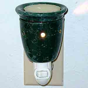 Plug-In Tart Burner - Marble Green at FreeShippingAllOrders.com - Levine Gifts - Electric Tart Burners