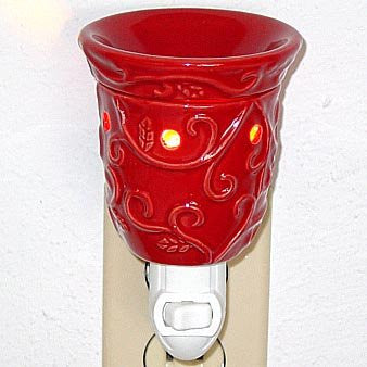 Plug-In Tart Burner - Red Design at FreeShippingAllOrders.com - Levine Gifts - Electric Tart Burners
