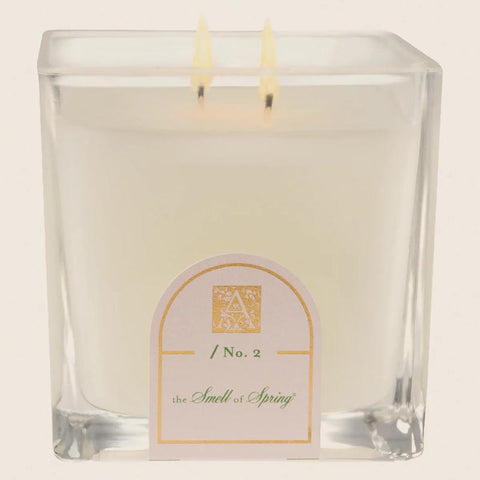 Aromatique Cube Glass Candle 12 Oz. - The Smell of Spring at FreeShippingAllOrders.com - Aromatique - Candles