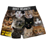 Brief Insanity Boxers - You Had Me At Meow at FreeShippingAllOrders.com - Brief Insanity - Boxer Shorts