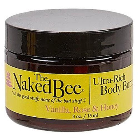 Naked Bee Body Butter 3 Oz. - Vanilla Rose & Honey at FreeShippingAllOrders.com - Naked Bee - Body Lotion