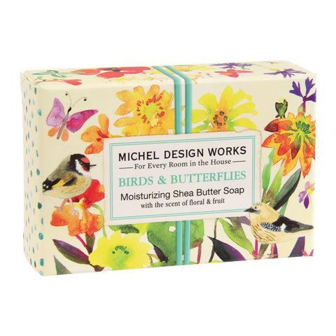Michel Design Works Boxed Single Soap 4.5 Oz. - Birds & Butterflies at FreeShippingAllOrders.com - Michel Design Works - Bar Soaps