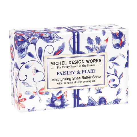 Michel Design Works Boxed Single Soap 4.5 Oz. - Paisley & Plaid at FreeShippingAllOrders.com - Michel Design Works - Bar Soaps