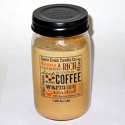 Swan Creek 100% Soy 24 Oz. Jar Candle - Cafe Au Lait at FreeShippingAllOrders.com - Swan Creek Candles - Candles