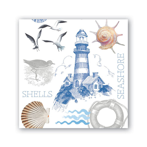 Michel Design Works Paper Cocktail Napkins - The Shore at FreeShippingAllOrders.com - Michel Design Works - Cocktail Napkins