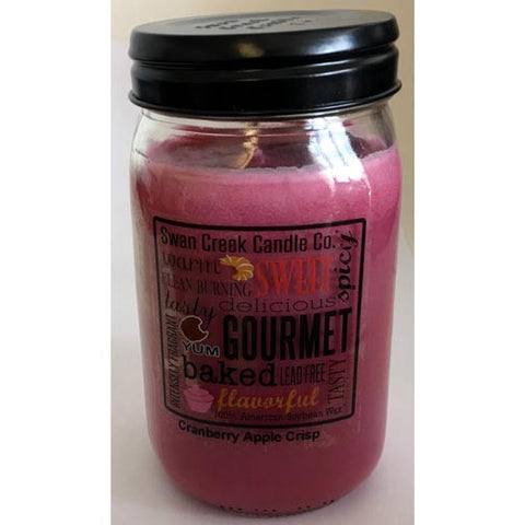 Swan Creek 100% Soy 24 Oz. Jar Candle - Cranberry Apple Crisp at FreeShippingAllOrders.com - Swan Creek Candles - Candles