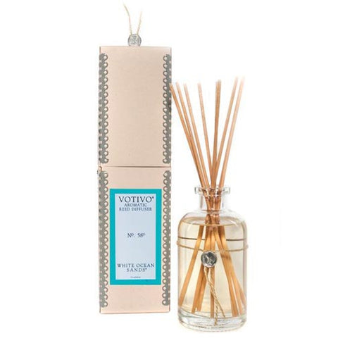 Votivo Aromatic Reed Diffuser No. 58 7.3 Oz. - White Ocean Sands at FreeShippingAllOrders.com - Votivo - Reed Diffusers