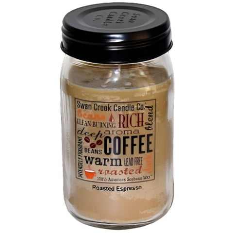 Swan Creek 100% Soy 24 Oz. Jar Candle - Roasted Espresso at FreeShippingAllOrders.com - Swan Creek Candles - Candles