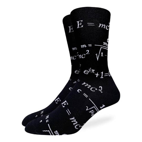 Good Luck Sock Men's Crew Socks - Math Equations at FreeShippingAllOrders.com - Good Luck Sock - Socks