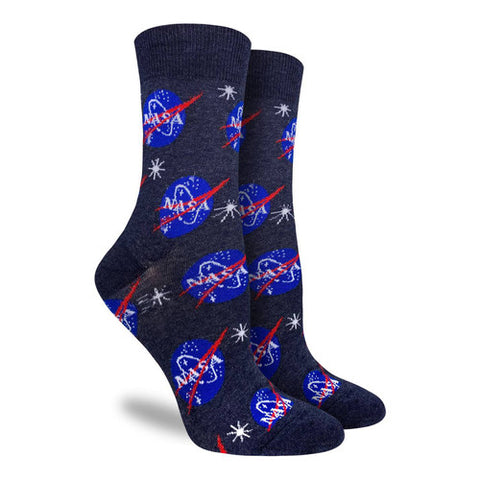 Good Luck Sock Women's Crew Socks - NASA Blue at FreeShippingAllOrders.com - Good Luck Sock - Socks