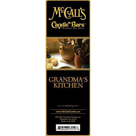 McCall's Candles Candle Bar 5.5 oz. - Grandma's Kitchen at FreeShippingAllOrders.com - McCall's Candles - Wax Melts