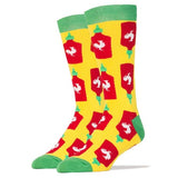 Oooh Yeah! Socks Men's Crew Socks - Holy Sriracha! at FreeShippingAllOrders.com - Oooh Yeah! Socks - Socks