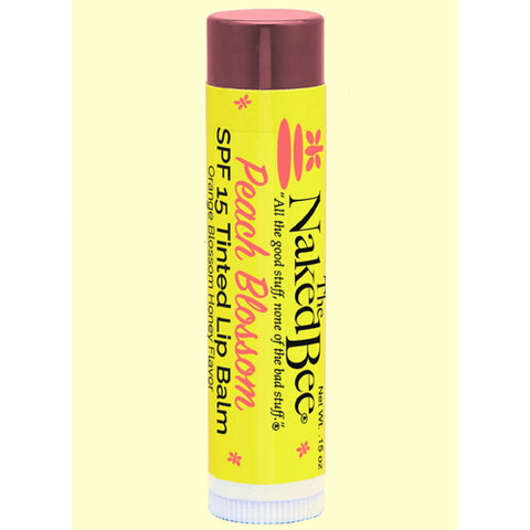 Naked Bee Tinted Lip Balm Sunscreen SPF 15 0.15 Oz. - Peach Blossom at FreeShippingAllOrders.com - Naked Bee - Sunscreen