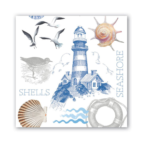 Michel Design Works Paper Luncheon Napkins - The Shore at FreeShippingAllOrders.com - Michel Design Works - Luncheon Napkins