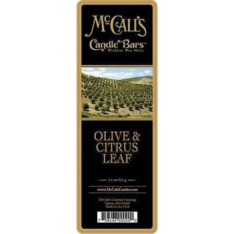McCall's Candles Candle Bar 5.5 oz. - Olive & Citrus Leaf at FreeShippingAllOrders.com - McCall's Candles - Wax Melts
