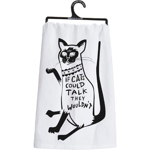 Primitives by Kathy Dish Towel - Cats Could Talk at FreeShippingAllOrders.com - Primitives by Kathy - Kitchen Towels