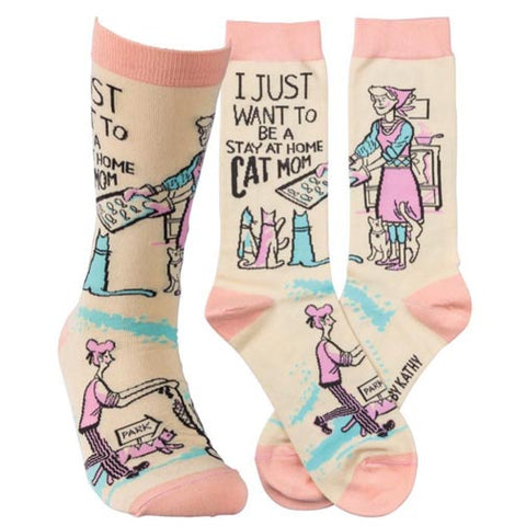 Primitives by Kathy Socks - Be A Stay At Home Cat Mom at FreeShippingAllOrders.com - Primitives by Kathy - Socks