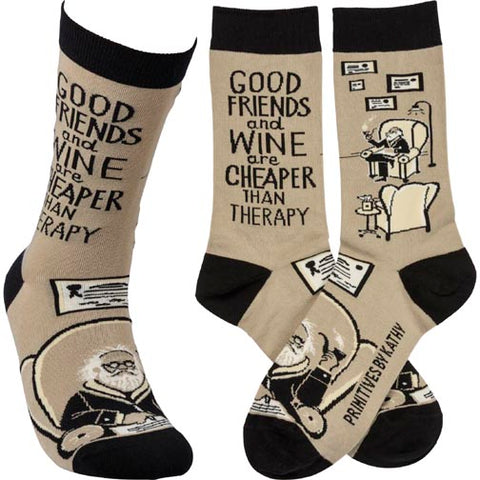 Primitives by Kathy Socks - Than Therapy at FreeShippingAllOrders.com - Primitives by Kathy - Socks