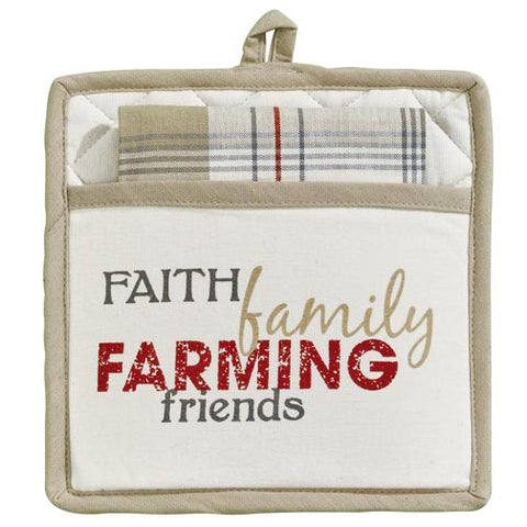 Park Designs Potholder Set with Pocket and Towel - Day on the Farm at FreeShippingAllOrders.com - Park Designs - Potholder