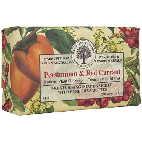Australian Soapworks Wavertree & London 200g Soap - Persimmon & Red Currant at FreeShippingAllOrders.com - Australian Natural Soapworks - Bar Soaps