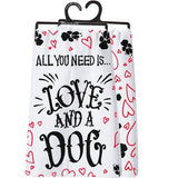 Primitives by Kathy Dish Towel - All You Need is Love and a Dog at FreeShippingAllOrders.com - Primitives by Kathy - Kitchen Towels